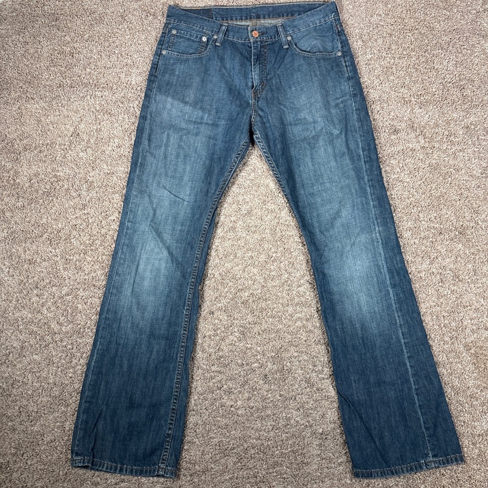 Levis 527 Slim Bootcut Jeans Mens 33x32 Blue Medium Wash Denim Pants 9955